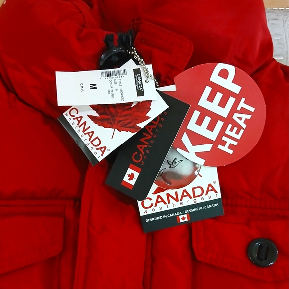 Canada Weathergear sz M Red Quilted Puffer Vest - Picture 3 of 12